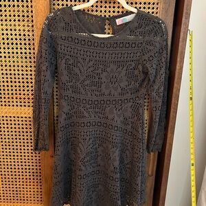 Free People Charcoal Lace Dress